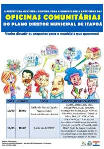 Prefeitura realizará duas oficinas comunitárias referentes ao novo plano diretor