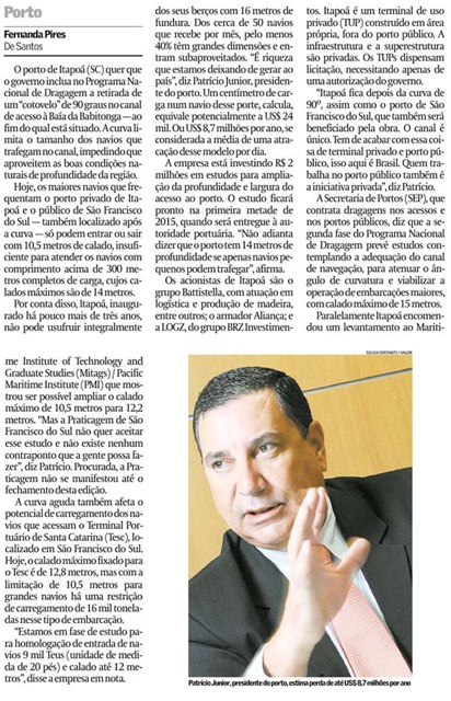 Matéria do jornal Valor Econômico