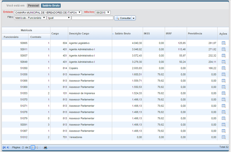 Imagem capturada do site Transparência da Câmara de Vereadores de Itapoá às 12h00min dessa quarta-feira, dia 26 de agosto.