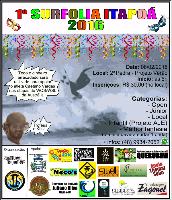 Cartaz Surfolia Itapoá 2016 em 08-02