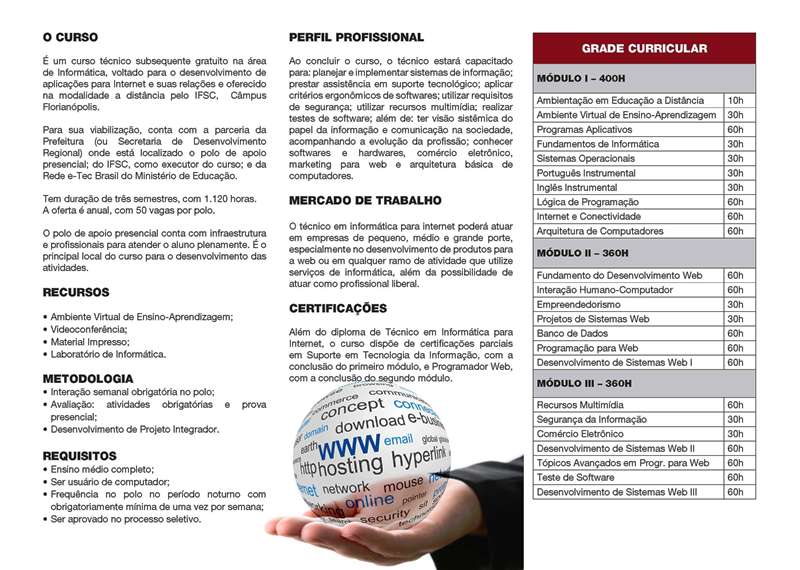 Folder Curso Tecnico de Informática para Internet no IFSC polo Itapoa_Página_2
