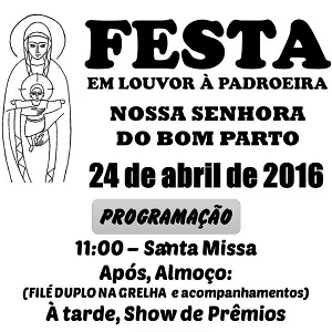 Festa em louvor à padroeira Nossa Senhora do Bom Parto no Paese em Itapoa - Principal