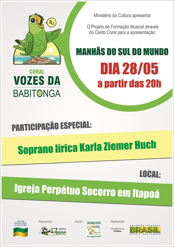 Cartaz - apresentacaoManhas do Sul do Mundo Coral Vozes da Babitonga