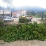 Estragos são causados por fortes ventos em Garuva, nessa quinta-feira, dia 17 de julho