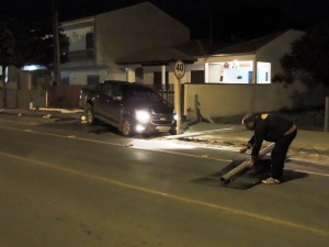 Acidente  na avenida Celso Ramos em Itapoá