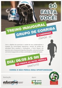 Cartaz do Grupo de Corrida do Porto Itapoá