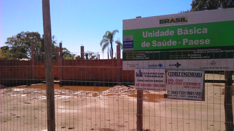 Novo Posto de Saúde da Família está em construção no balneário Paese em Itapoá