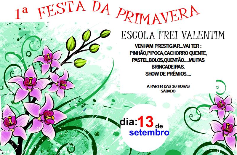 Festa da Primavera na Escola Frei Valentim em Itapoá