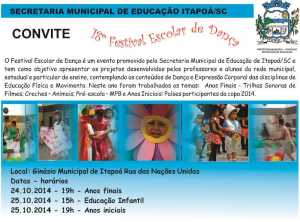 Convite do 18º Festival de Dança de Itapoá