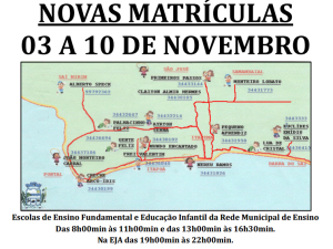 MatrÍculas para 2015 na Rede Municipal de Ensino de ItapoÁ