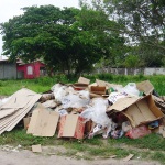 Municipes alegam descuido na separacao de lixo por parte dos coletores em Itapoa 6