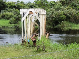 Captação de água na Rua 650 em Itapoá.