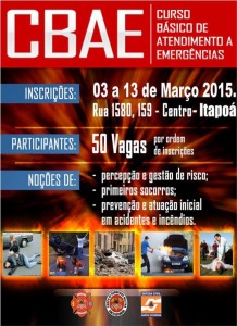 Abertas as incrições para o CBAE 2015 do Corpo de Bombiros Militar de Itapoá