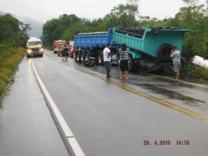Grave acidente na SC 417 em Garuva