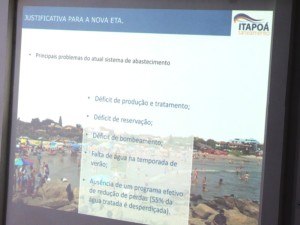 Nova Estação de Tratamento de Água de Itapoá é debatida em Audiência Pública