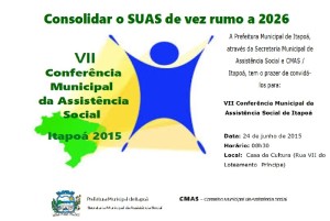 7ª Conferência Municipal de Assistência Social de Itapoá - 2015