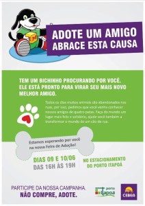 Feira de animais será realizada no Porto Itapoá nestas terça (09) e quarta-feira (10/06)