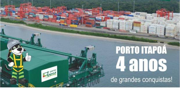 Porto Itapoá completa quatro anos de operações nesta terça-feira (16-06)