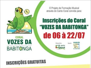Inscrições para o coral Vozes da Babitonga estão abertas - capa