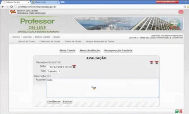 boletim online rede estadual educação sc