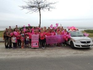 Campanha Outubro Rosa foi encerrada com caminhada em Itapoá