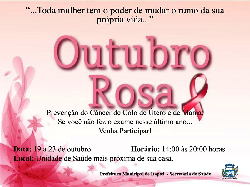Outubro Rosa - Itapoá