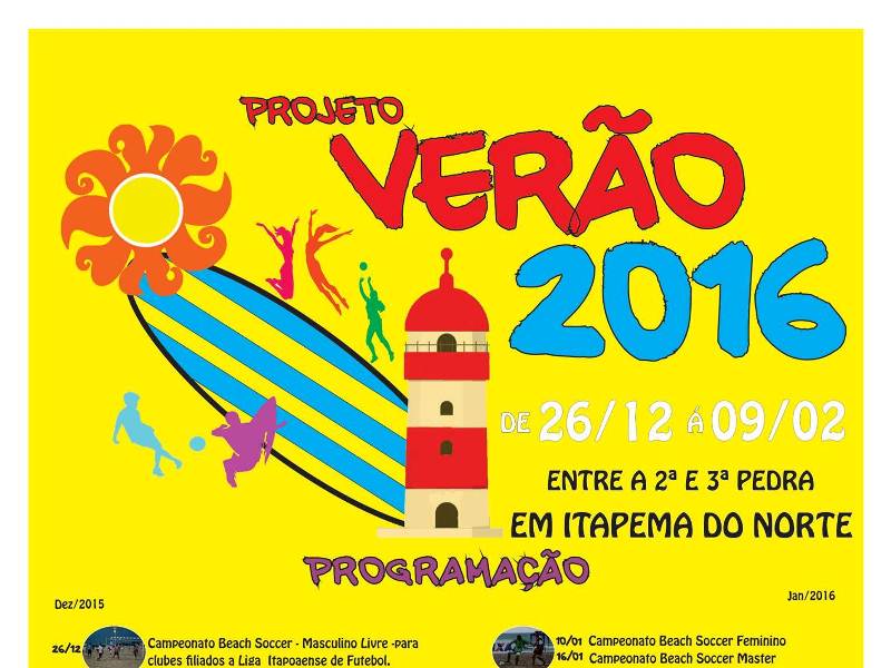 Cartaz programacao Projeto Verao Itapoa 2016 - Principal