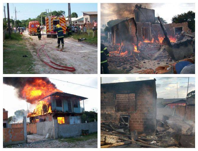 Bombeiros Militares de Itapoa atendem ocorrencia de incendio