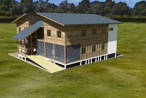 projeto arquitetonico do Centro de Referencia em Estudos de Florestas Costeiras