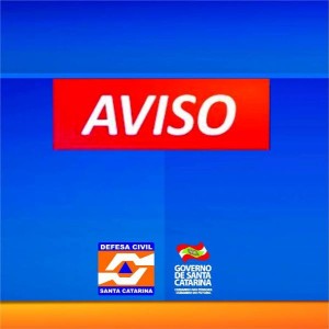 Aviso meteorologico da Defesa Civil alerta para chuva volumosa no Litoral Norte de SC