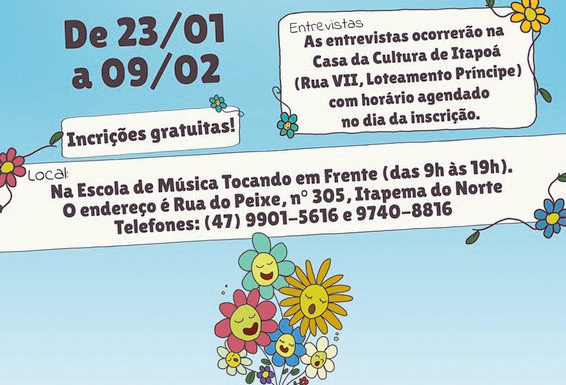 cartaz inscricao coral semente do amanha 2017