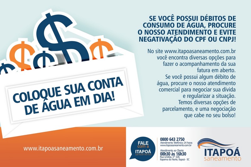 Campanha Negativacao Itapoa Saneamento campanha negativação