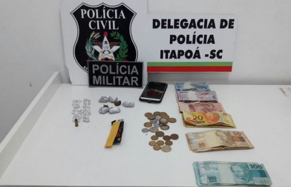 Policias Civil e Militar de Itapoa cumprem mandado de prisao por trafico de drogas 2