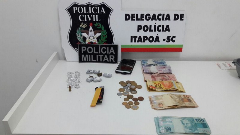 Policias Civil e Militar de Itapoa cumprem mandado de prisao por trafico de drogas 2
