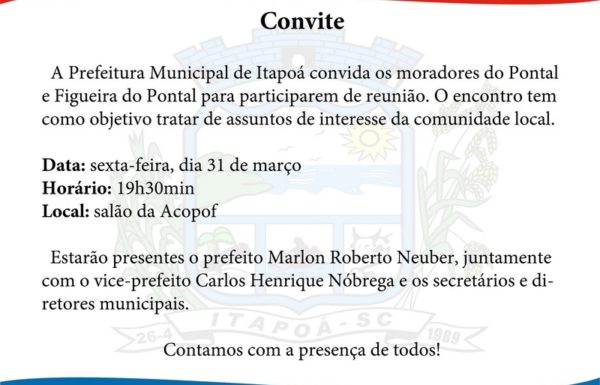 Prefeitura realiza reuniao com moradores do Pontal e Figueira