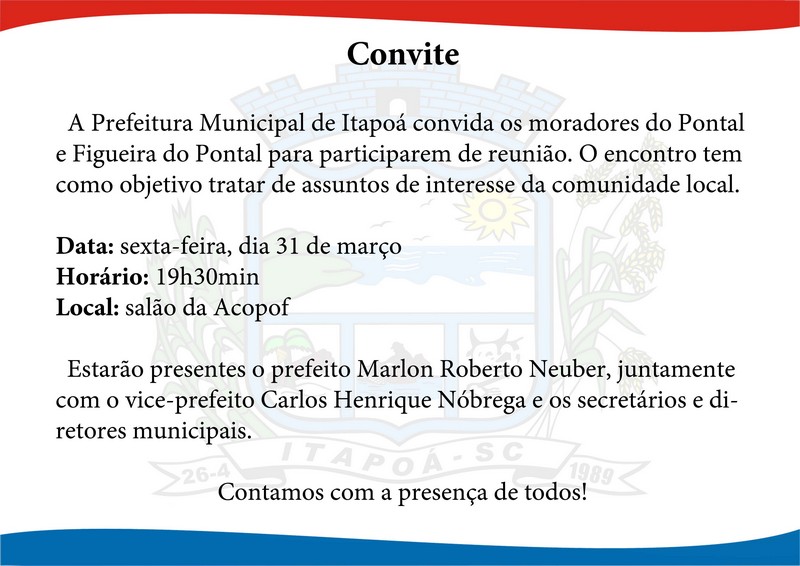 Prefeitura realiza reuniao com moradores do Pontal e Figueira