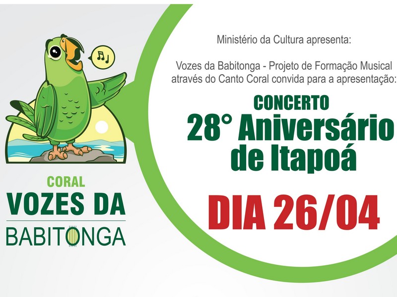 Coral Vozes da Babitonga apresenta Concerto 28o Aniversario de Itapoa - Capa