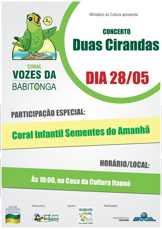 Concerto Duas Cirandas Corais Vozes da Babitonga e Sementes do Amanhã