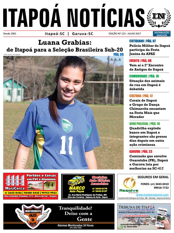 Capa Itapoa Noticias edicao 123 - julho de 2017