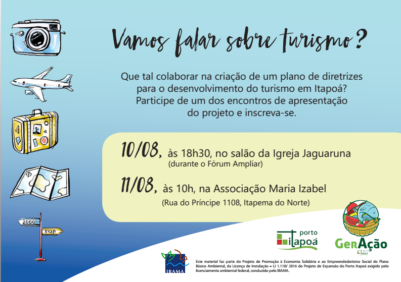 Projeto GerAcao convida comunidade para falar sobre Turismo