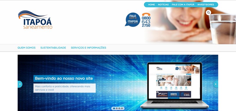 novo site Itapoa Saneamento