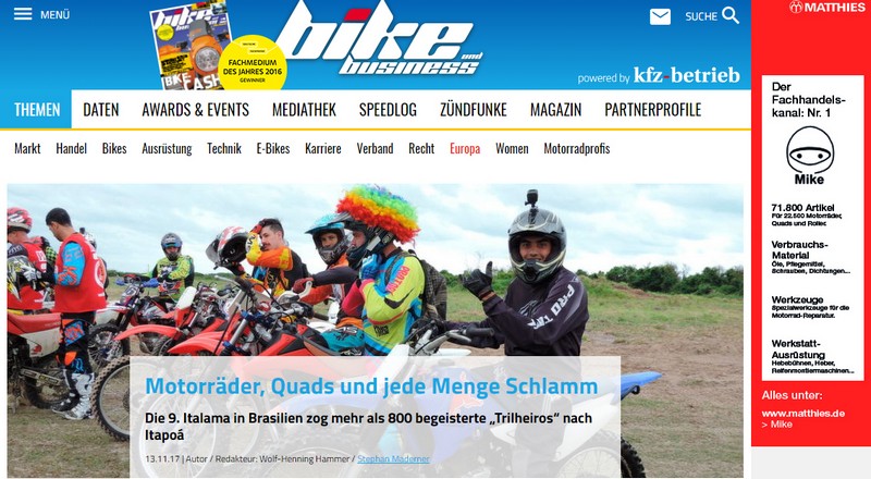 9o Encontro de Trilheiros Italama repercute na Alemanha