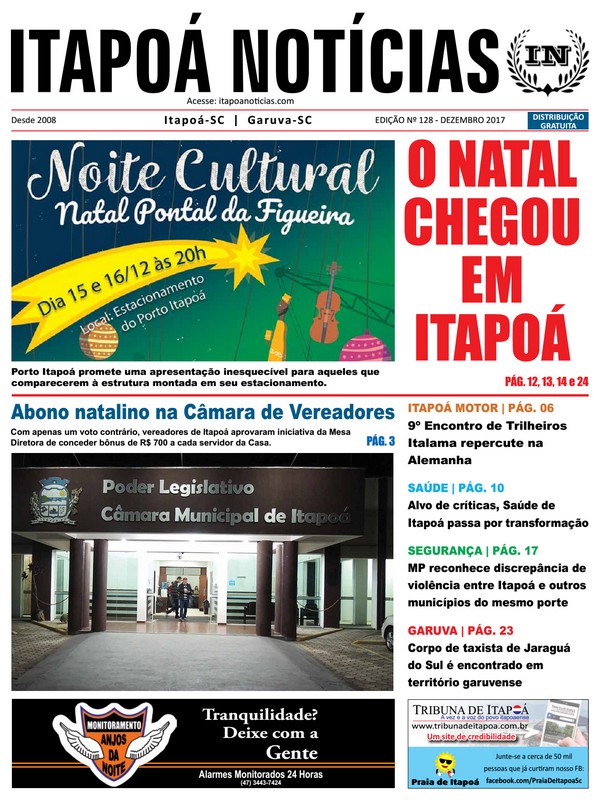 Capa Itapoa Noticias - edicao 128 - Dezembro de 2017