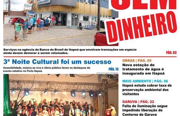 Capa edição 129 do jornal Itapoá Notícias - Janeiro de 2018
