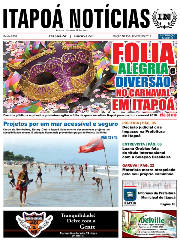 Capa Itapoá Notícias edição 130 - Reduzida