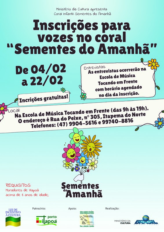 Inscricoes Sementes do Amanha