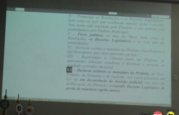 Presidente da Camara de vereadores decreta fim do mandato de marlon neuber 01