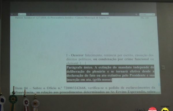Presidente da Camara de vereadores decreta fim do mandato de marlon neuber 06