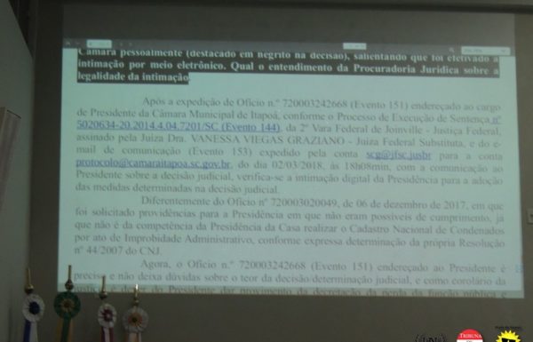 Presidente da Camara de vereadores decreta fim do mandato de marlon neuber 08