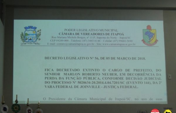 Presidente da Camara de vereadores decreta fim do mandato de marlon neuber 10